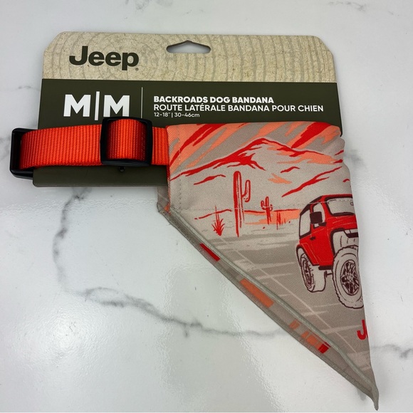Jeep Backroads Dog Bandana Collar Size Medium - Picture 2 of 9